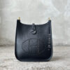 Hermes Evelyne TPM Black Clemence Leather and Gold Hardware