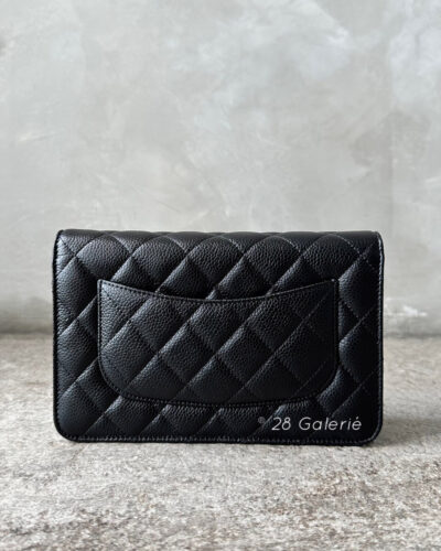 Chanel Black Wallet on Chain in Caviar Leather and Gold Hardware