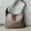 Hermes Etoupe Slim Trim 31 Etoupe in Clemence Leather and Palladium Hardware