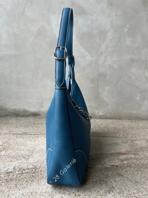 Hermes Thalassa Blue Trim 31 in Togo Leather and Palladium Hardware