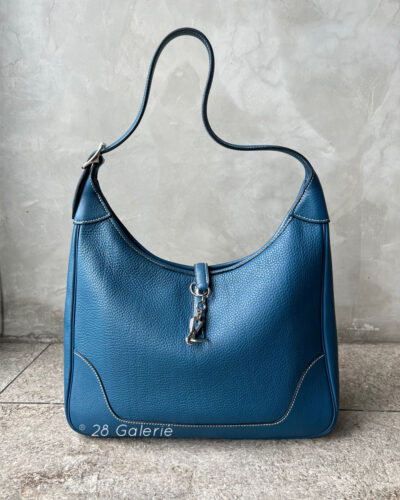 Hermes Thalassa Blue Trim 31 in Togo Leather and Palladium Hardware