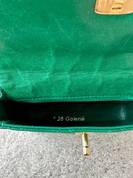 Chanel Vintage Pre-Serial Crayon Green Waist Bag in Lambskin Leather and 24k Gold Hardware