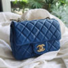 Chanel Royal Blue Pearl Crush Mini Square in Lambskin Leather and Aged Gold Hardware