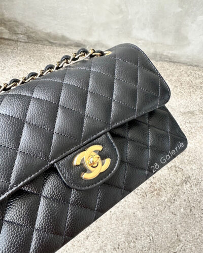 Chanel Black Small Double Flap in Caviar Leather and Gold