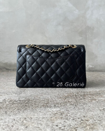 Chanel Black Small Double Flap in Caviar Leather and Gold