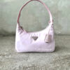 Prada Re-Edition 2000 Pink in Tessuto Nylon Saffiano Trim and Silver Hardware