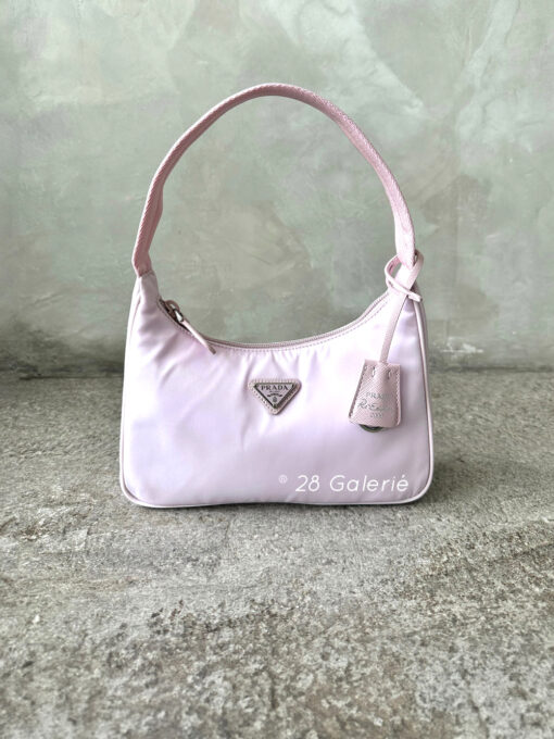 Prada Re-Edition 2000 Pink in Tessuto Nylon Saffiano Trim and Silver Hardware