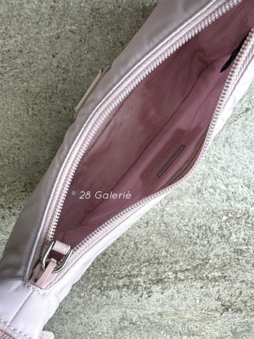 Prada Re-Edition 2000 Pink in Tessuto Nylon Saffiano Trim and Silver Hardware