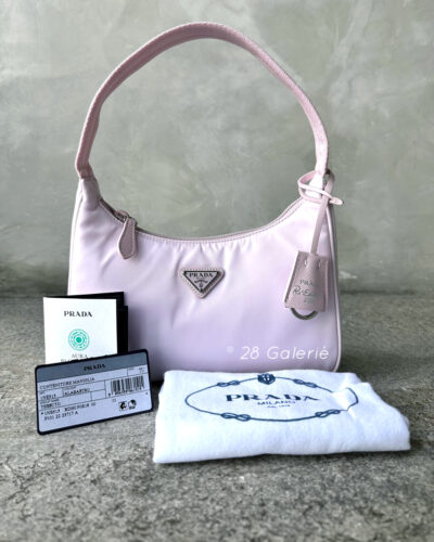 Prada Re-Edition 2000 Pink in Tessuto Nylon Saffiano Trim and Silver Hardware