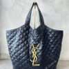 Saint Laurent I-Care Maxi Shopping Tote in Quilted Lambskin Leather Maxi and Aged Gold Hardware