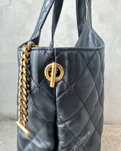 Saint Laurent I-Care Maxi Shopping Tote in Quilted Lambskin Leather Maxi and Aged Gold Hardware