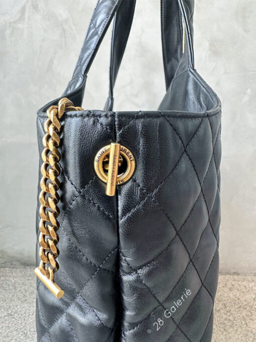 Saint Laurent I-Care Maxi Shopping Tote in Quilted Lambskin Leather Maxi and Aged Gold Hardware