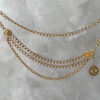 Chanel Vintage Medallion Chain with 3 Monifs (Logo) in 24k Karat Gold Hardware