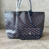 Goyard Navy Blue Saint Louis Tote PM in Goyardine Coated Canvas