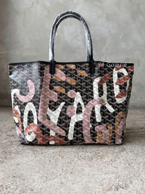 Goyard Limited Edition Canvas Letters Camouflage St. Louis PM Tote Bag