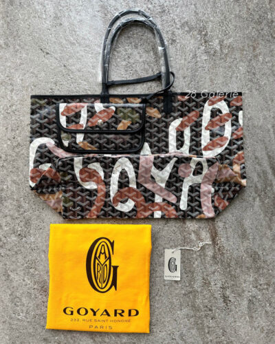 Goyard Limited Edition Canvas Letters Camouflage St. Louis PM Tote Bag