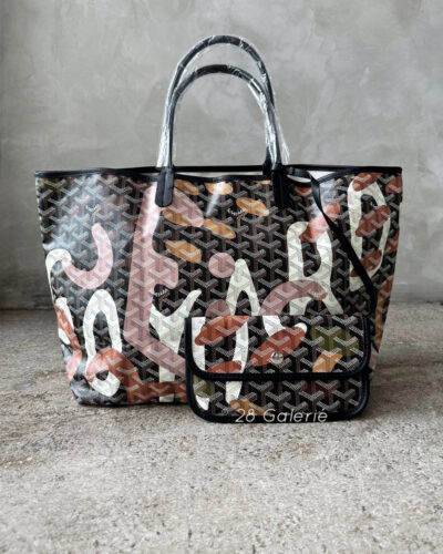 Goyard Limited Edition Canvas Letters Camouflage St. Louis PM Tote Bag