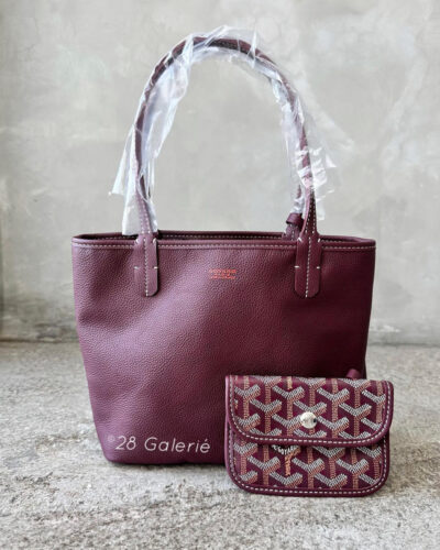 Goyard Burgundy Mini Anjou Reversible Tote