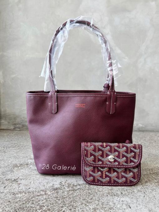 Goyard Burgundy Mini Anjou Reversible Tote