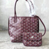 Goyard Burgundy Mini Anjou Reversible Tote