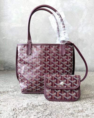 Goyard Burgundy Mini Anjou Reversible Tote