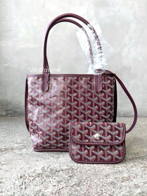 Goyard Burgundy Mini Anjou Reversible Tote