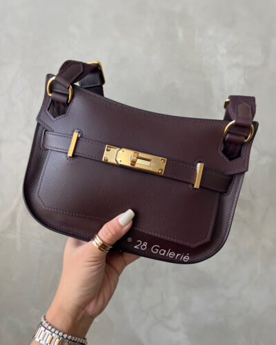 Hermes Rouge Sellier Mini Jypsiere in Evercolor Leather and Gold Hardware