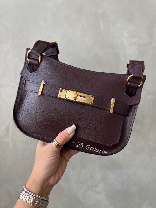 Hermes Rouge Sellier Mini Jypsiere in Evercolor Leather and Gold Hardware