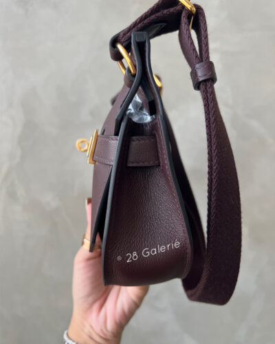 Hermes Rouge Sellier Mini Jypsiere in Evercolor Leather and Gold Hardware