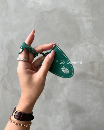 Goyard Green Leather Bag Clip