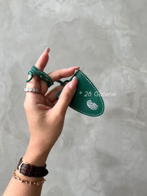 Goyard Green Leather Bag Clip