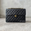 Chanel Vintage Black Jumbo Single Flap in Caviar Leather and 24k Gold Hardware