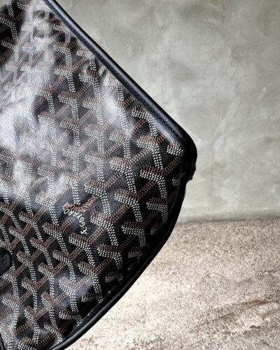 Goyard Black Reversible Mini Anjou In Goyardine Canvas and Calfskin Leather