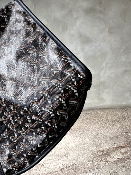 Goyard Black Reversible Mini Anjou In Goyardine Canvas and Calfskin Leather