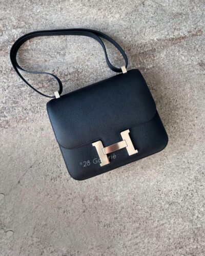 Hermes Black Constance 24 in Epsom Leather & Gold Hardware