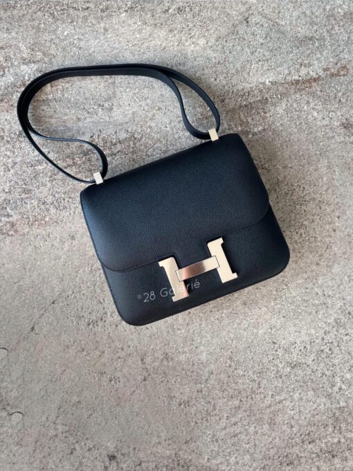 Hermes Black Constance 24 in Epsom Leather & Gold Hardware