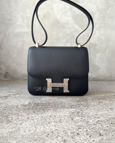 Hermes Black Constance 24 in Epsom Leather & Gold Hardware