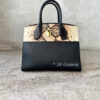 Louis Vuitton Black Leather and Python City Steamer with Gold Hardware