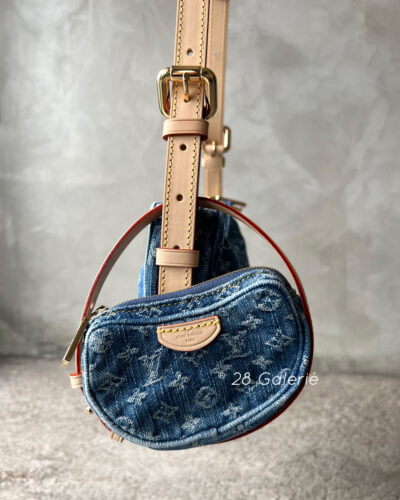 Louis Vuitton Croissant MM in Monogram Denim and Cowhide Leather Trim