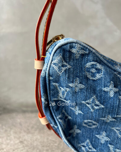 Louis Vuitton Croissant MM in Monogram Denim and Cowhide Leather Trim