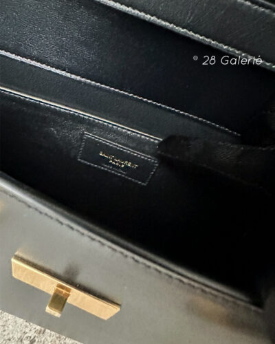 Saint Laurent Manhattan in Black Box Leather and Gold Hardware