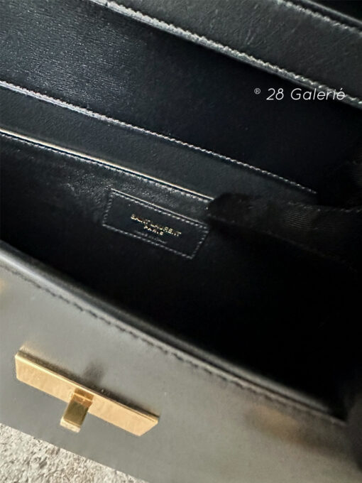 Saint Laurent Manhattan in Black Box Leather and Gold Hardware