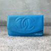 Chanel Vintage Blue Big CC Wallet in Caviar Leather and 24k Gold Hardware