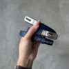 Hermes Navy Blue Kelly Buckle Belt in Epsom Leather and Palladium Hardware