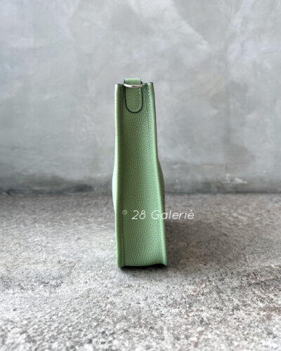 Hermes Vert Criquet Evelyne TPM in Clemence Leather and Palladium Hardware