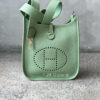 Hermes Vert Criquet Evelyne TPM in Clemence Leather and Palladium Hardware