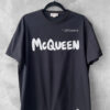 Alexander Mcqueen Black Men’s Logo T-Shirt in Large