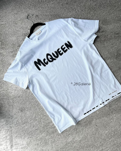 Alexander Mcqueen White Men’s Logo T-Shirt in Large