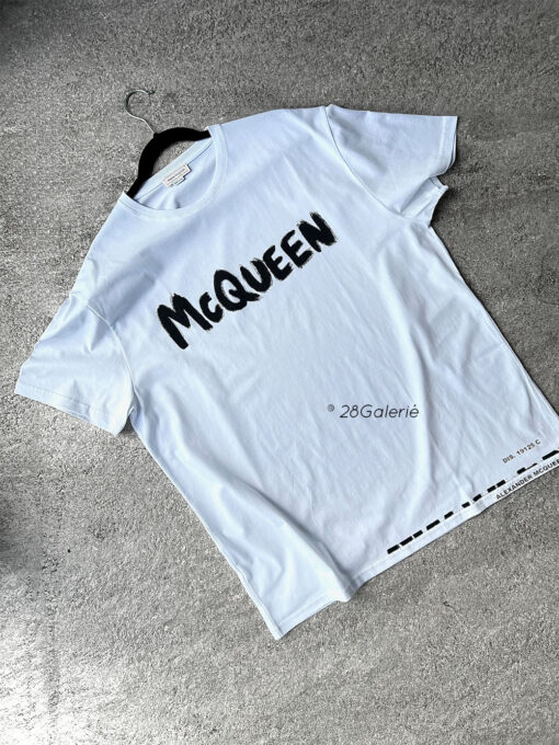 Alexander Mcqueen White Men’s Logo T-Shirt in Large