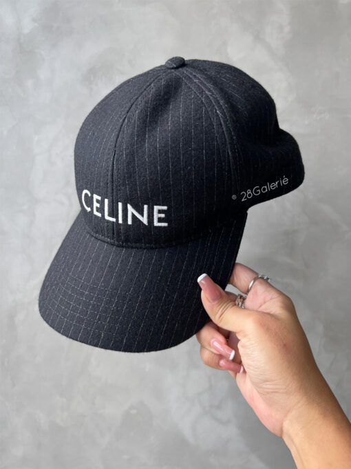 Celine Pin Striped Baller Cap Size 58 (Medium)